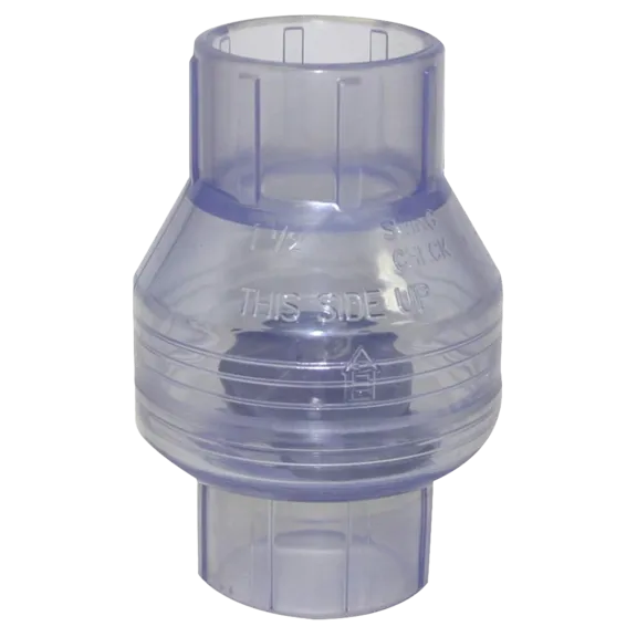 Valterra Clear Blue 2" PVC Swing Check Valve Slip (No Spring)
