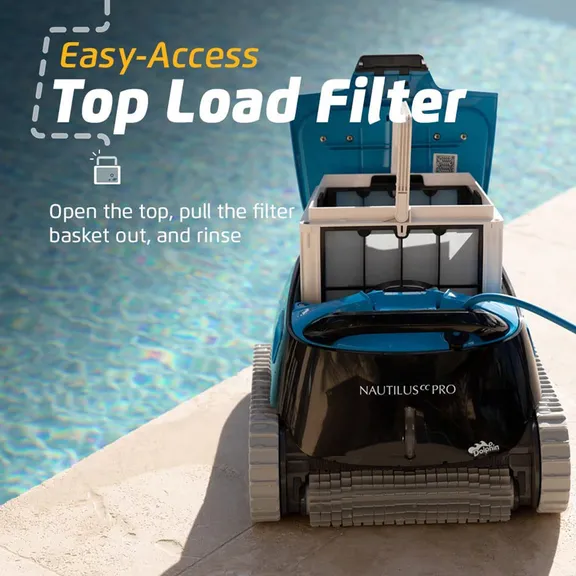 Dolphin Nautilus Pro Wi-Fi Controlled Robotic Pool Vacuum Cleaner with Caddy