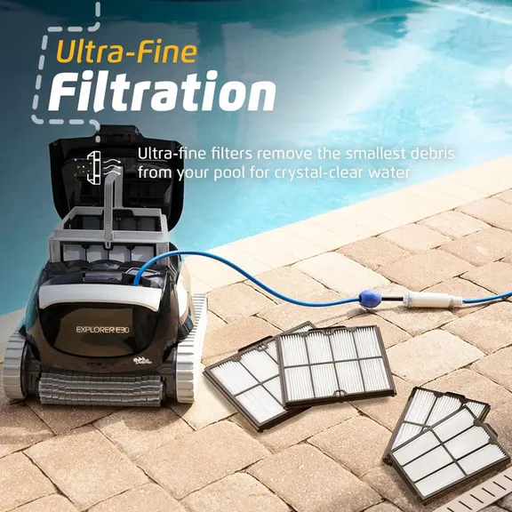Dolphin Explorer E30 WiFi Robotic Pool Cleaner with Ultra Fine Filters by Maytronics
