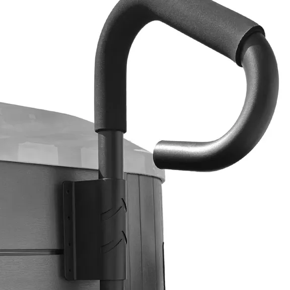 Puri Tech 2" Portable Safety Handrail with Skirt Mount for Spa, Foam Grip, Indoor/Outdoor, Black
