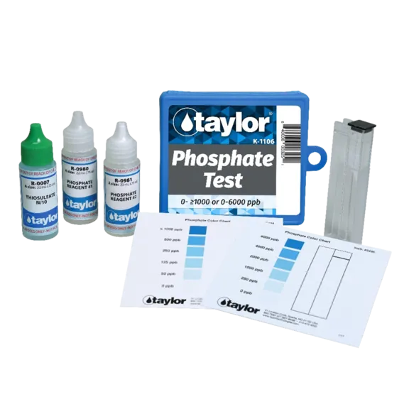Taylor Technologies Phosphate Test Kit, Color Card Comparator - .75 oz bottles
