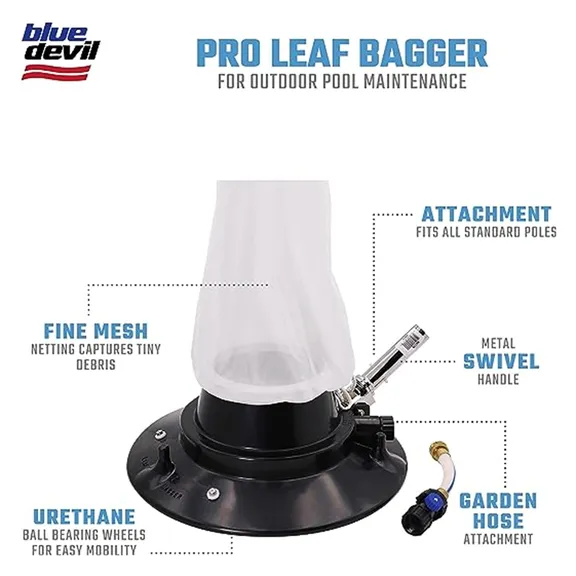 Blue Devil Pro 2-Pack Leaf Baggers with Metal Swivel Handle and Urethane Ball Bearing Wheels