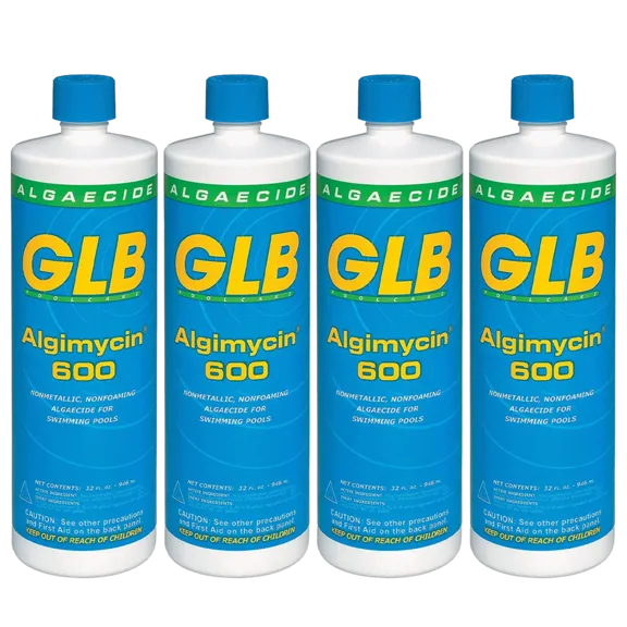 GLB Algimycin 600 Pool and Spa Algaecide Treatment (Pack of 4)