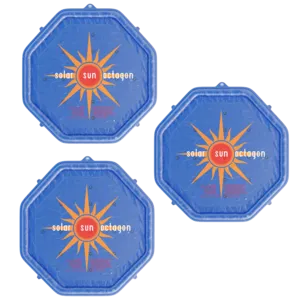 Solar Sun Rings Octagonal UV Resistant Octagonal Solar Heating Blanket for Swimming Pools, Hot Tubs and Spas (Pack of 3)