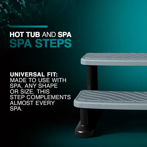 Puri Tech 100 Series Universal Outdoor Steps No Slip Grip Support, Grey and Black