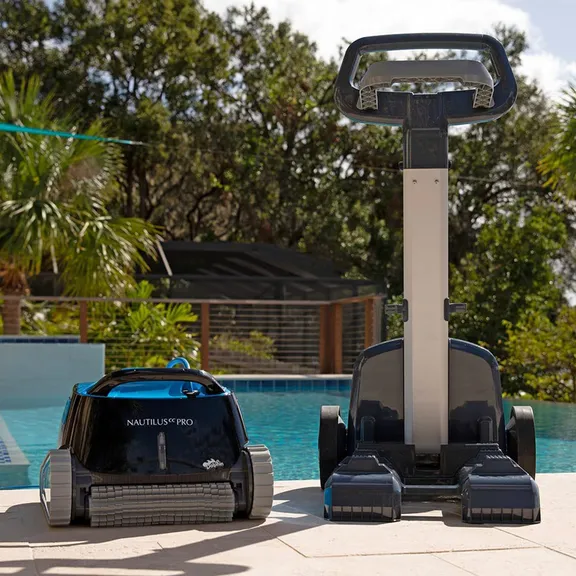 Dolphin Nautilus Pro Wi-Fi Controlled Robotic Pool Vacuum Cleaner with Caddy