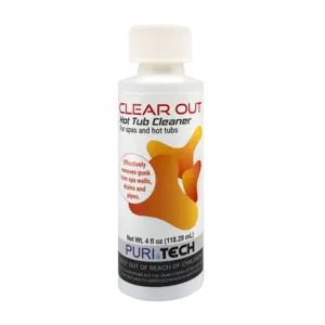 Puri Tech Clear Out 4oz Hot Tub Cleaner Removes Gunk from Spa Walls, Drains, and Pipes