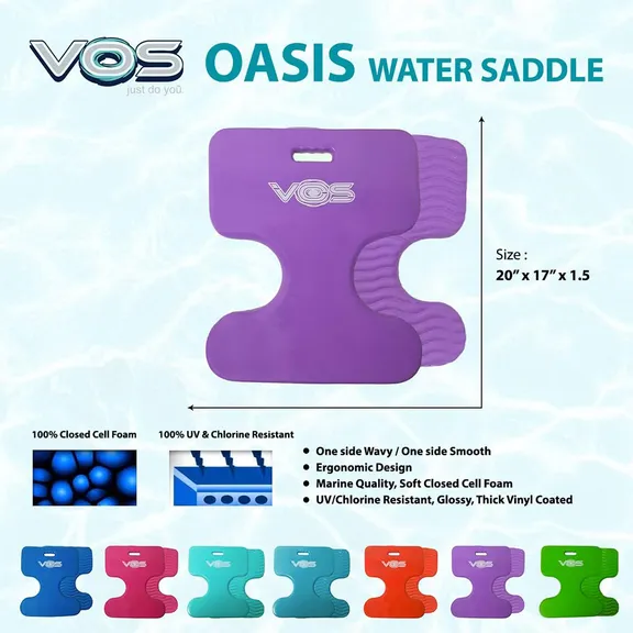 VOS Oasis Premium Water Solid Saddle Floats, Purple, 2-Pack