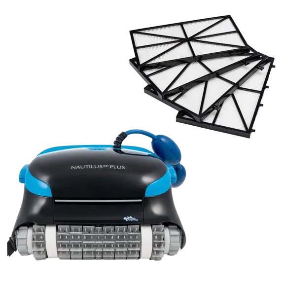 Dolphin Nautilus CC Plus Wi-Fi Enabled Robotic In-Ground Pool Cleaner with Ultra-Fine Filters, Suitable for Pools up to 50 FT