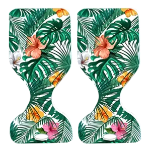 VOS Phoenix Graphic Printed Saddle Effusion Water Floats, Bacan Floral Design, 2-Pack