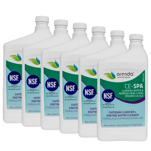 Orenda CE-SPA 6-Pack Clarifier and Enzyme Cleaner for Hot Tubs and Spas, 8oz Each