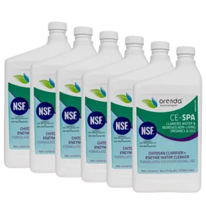 Orenda CE-SPA 6-Pack Clarifier and Enzyme Cleaner for Hot Tubs and Spas, 8oz Each