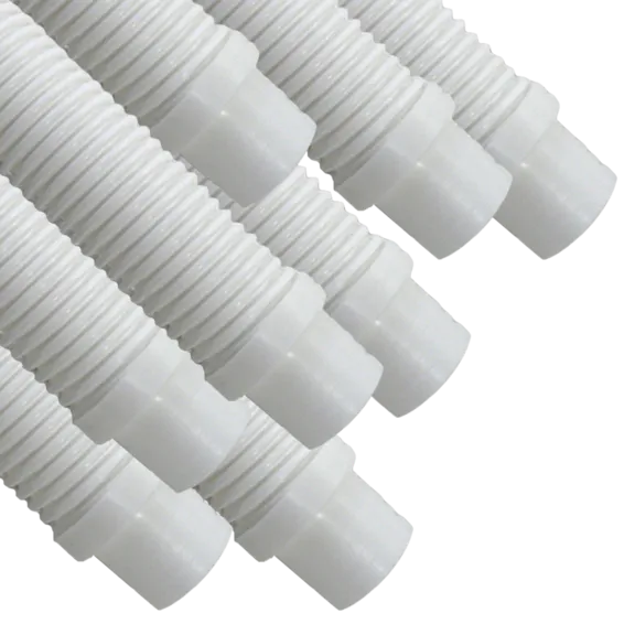 Puri Tech AquaBug Pool Vacuum Ultra Hose 1.5-inch x 4 ft, White (Pack of 8)