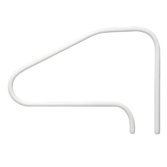 Saftron 4-Bend Return-to-Deck Handrail in Figure 4 Style, 48" x 32", White