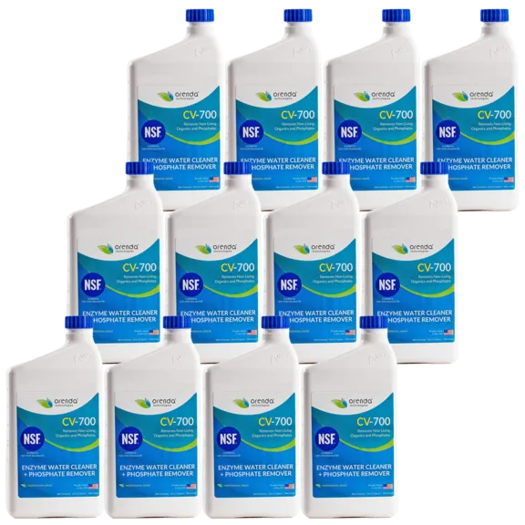 Orenda CV-700 Catalytic Enzyme Pool Water Cleaner and Phosphate Remover 1 Quart (Pack of 12)