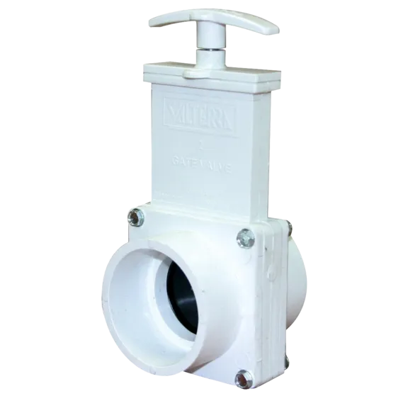 Valterra 2" Slip Simple Push/Pull White PVC Gate Valve