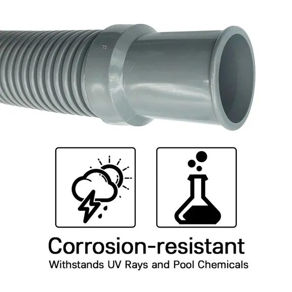 Puri Tech Heavy Duty Above Ground Pool Filter Hose 1.25 Inch x 6 feet - 12 Pack