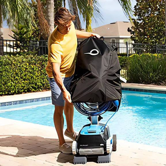 Maytronics Dolphin Nautilus CC Inground Robotic Pool Cleaner with Caddy and Cover
