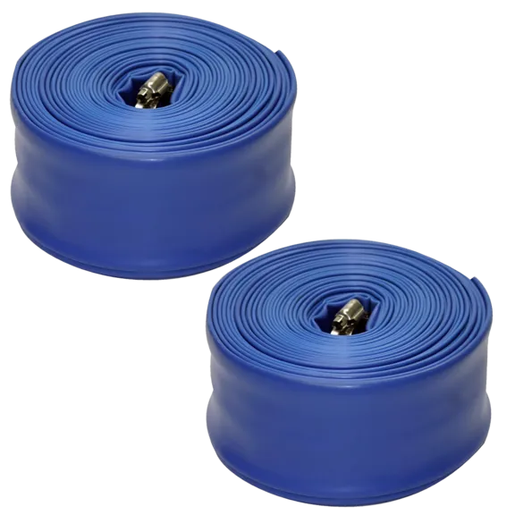 Blue Devil 2-Pack 2" x 50' Backwash Hose with Clamp, Shrink Wrapped, 22 mil Thickness