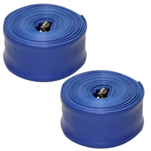 Blue Devil 2-Pack 2" x 50' Backwash Hose with Clamp, Shrink Wrapped, 22 mil Thickness