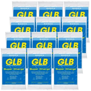 GLB Super Charge Shock Oxidizer for Pool Cleaning, 1 lb Bag (Pack of 12)