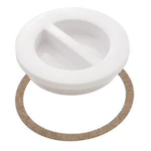 Hayward White 1.50" MPT Flush Plug with Gasket