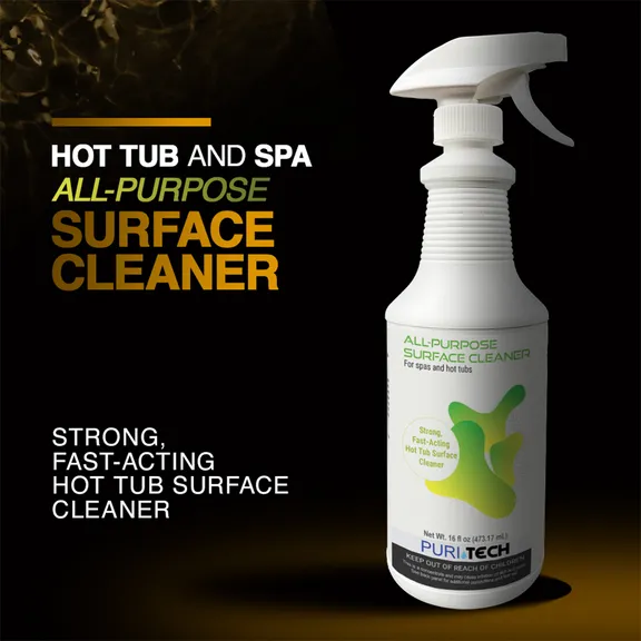 Puri Tech Spa 4-pack All-Purpose Surface Cleaner for Spas and Hot Tubs, Fast Acting Formula, 32oz