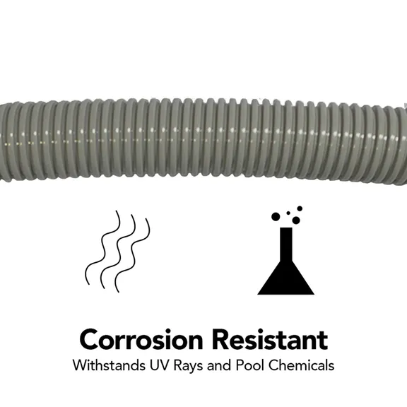 Puri Tech Universal Suction Hose for Swimming Pool Cleaner 1.5-inch x 4-feet, Light Grey (Pack of 6)