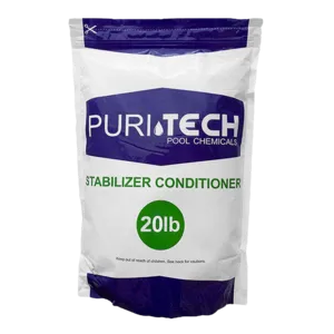 Puri Tech 20 lbs Pool Chemical Stabilizer and Conditioner - UV Protection with Improved Chlorine Effectiveness for Pools and Spas