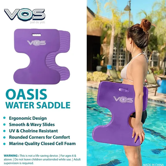 VOS Oasis Premium Water Solid Saddle Floats, Purple, 2-Pack
