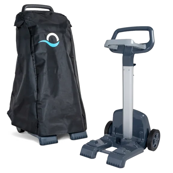 Dolphin Universal Caddy Bundle with Robotic Pool Vacuum Cleaner and Premium Cover