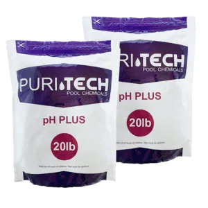 Puri Tech Chemicals pH Plus for Swimming Pools and Spas pH Increaser Balancer, 2-Pack, 20lb. bags