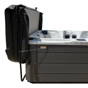 Puri Tech Spa Cover Lift, Bottom or Deck Mount, Powder Coated Aluminum, Black