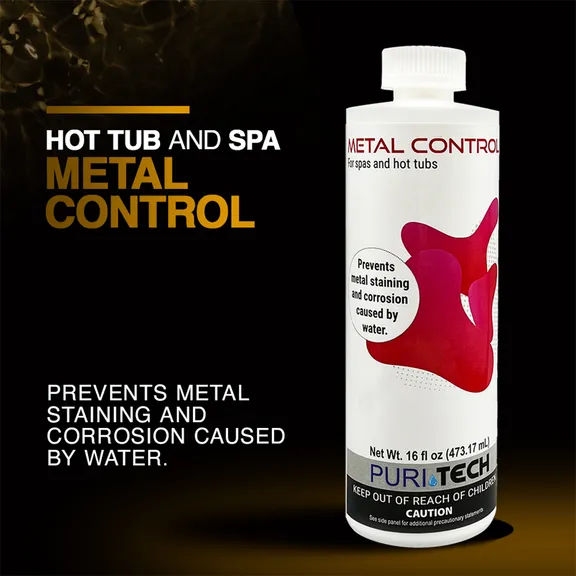 Puri Tech Spa 4-Pack Metal Control - Prevents Surface Staining by Isolating Iron, Copper and Other Minerals, 16oz