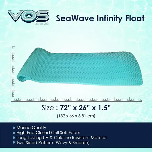 VOS Infinity Lounger Premium Extreme Water Float, Sonic Seafoam