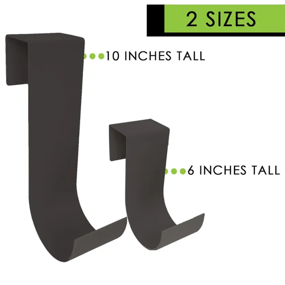 Primal Accessories Adjustable Fence Hook Kit - 2 Large (10 inch) and 2 Small (6 inch) - Black