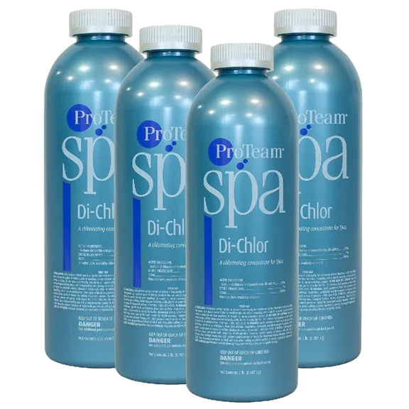 ProTeam Spa Di-Chlor Chlorine Powder Concentrate for Safe and Clear Spas - 2lb, 4 Pack