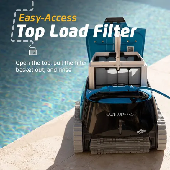 Pro Robotic Pool Vacuum Cleaner with Wi-Fi Control by Dolphin Nautilus CC