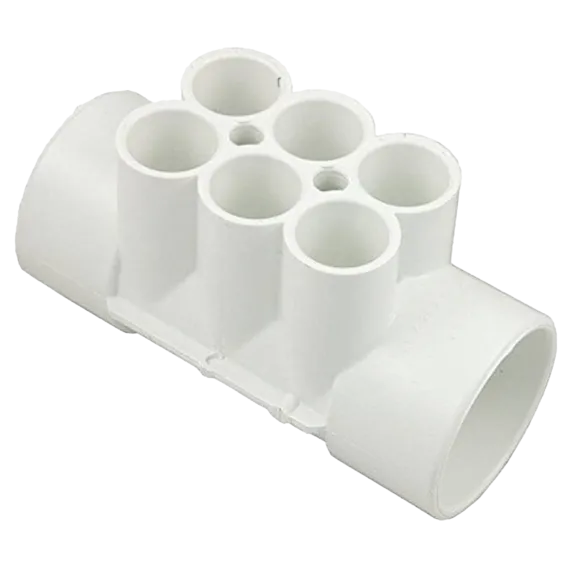 Waterway Plastics PVC Manifold with 2 x 2 x 0.75 Inch SB Ports
