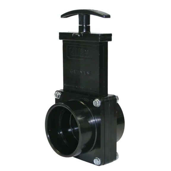 Valterra 2" Slip Simple Push Button Black ABS Gate Valve
