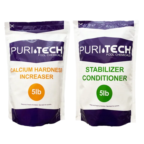 Puri Tech Chemicals 5 lb Swimming Pool and Spa Balance Kit - Calcium Hardness Increaser and Stabilizer Conditioner for Clean Water and Surfaces