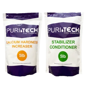Puri Tech Chemicals 5 lb Swimming Pool and Spa Balance Kit - Calcium Hardness Increaser and Stabilizer Conditioner for Clean Water and Surfaces