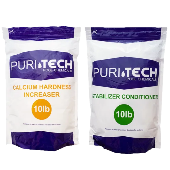 Puri Tech Chemicals Calcium Hardness Increaser (10 lb) and Stabilizer Conditioner Kit (10 lb)