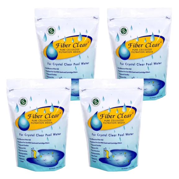 Fiber Clear Manufacturer's 9oz Alternative to DE, 4-Pack Bags