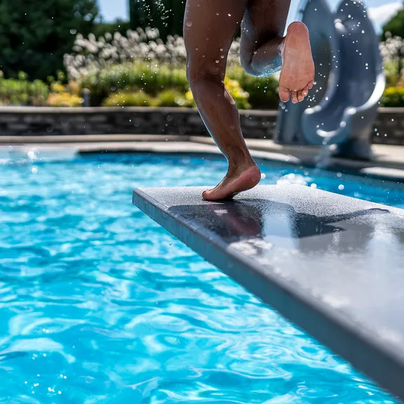 Global Pool Products 18" Stainless Steel U Frame Diving Board