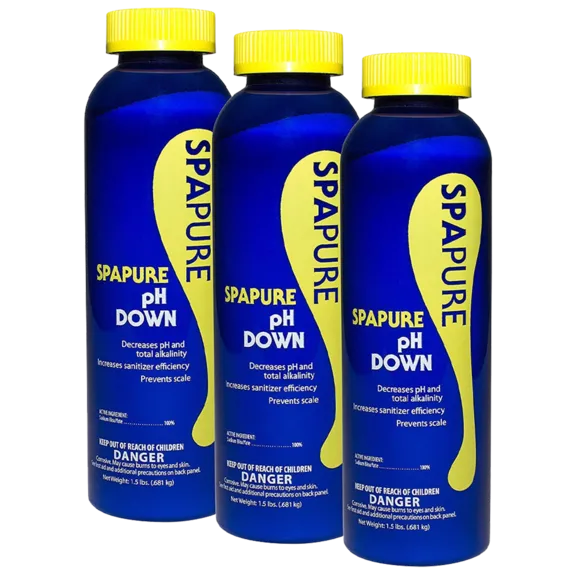 SpaPure 3 Pack of 24oz pH Down Balancer for Pools and Spas