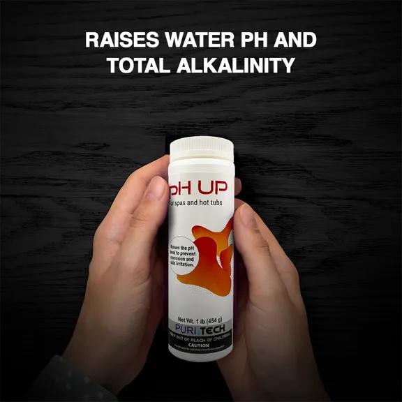 Puri Tech Spa pH Up 6-Pack for Enhanced Sanitizer Effectiveness in Hot Tubs and Spas, Increases pH and Alkalinity, 1lb each