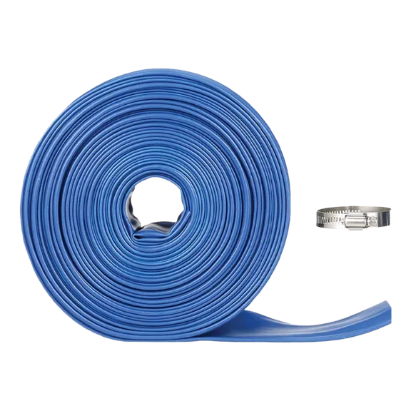 Blue Devil 2" X 75' Long 22 Mil Durable Backwash Hose with Clamp for Swimming Pools