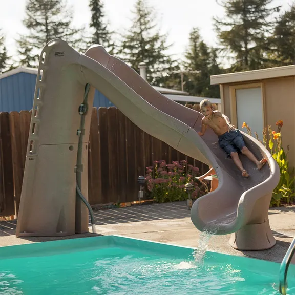 S.R. Smith TurboTwister Left Curve Sandstone Pool Slide