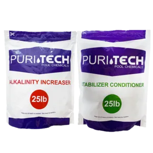Puri Tech Chemicals Alkalinity Increaser and Stabilizer Conditioner Kit for Swimming Pools and Spas